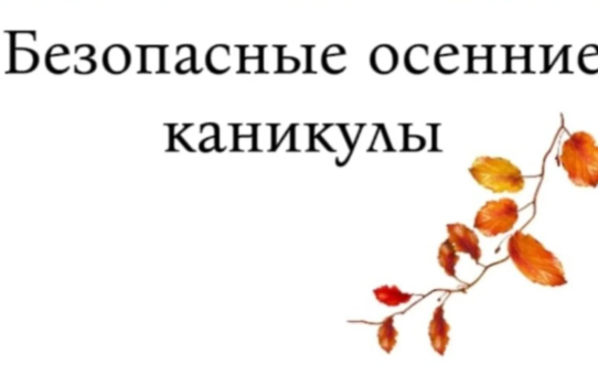 Беседа-инструктаж с учащимися «Правила поведения на осенних каникулах»